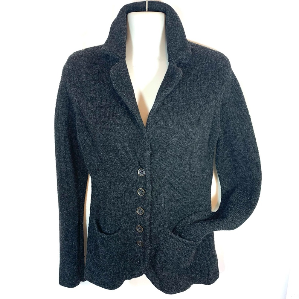 CAbi Black Button-Up Cardigan Sweater